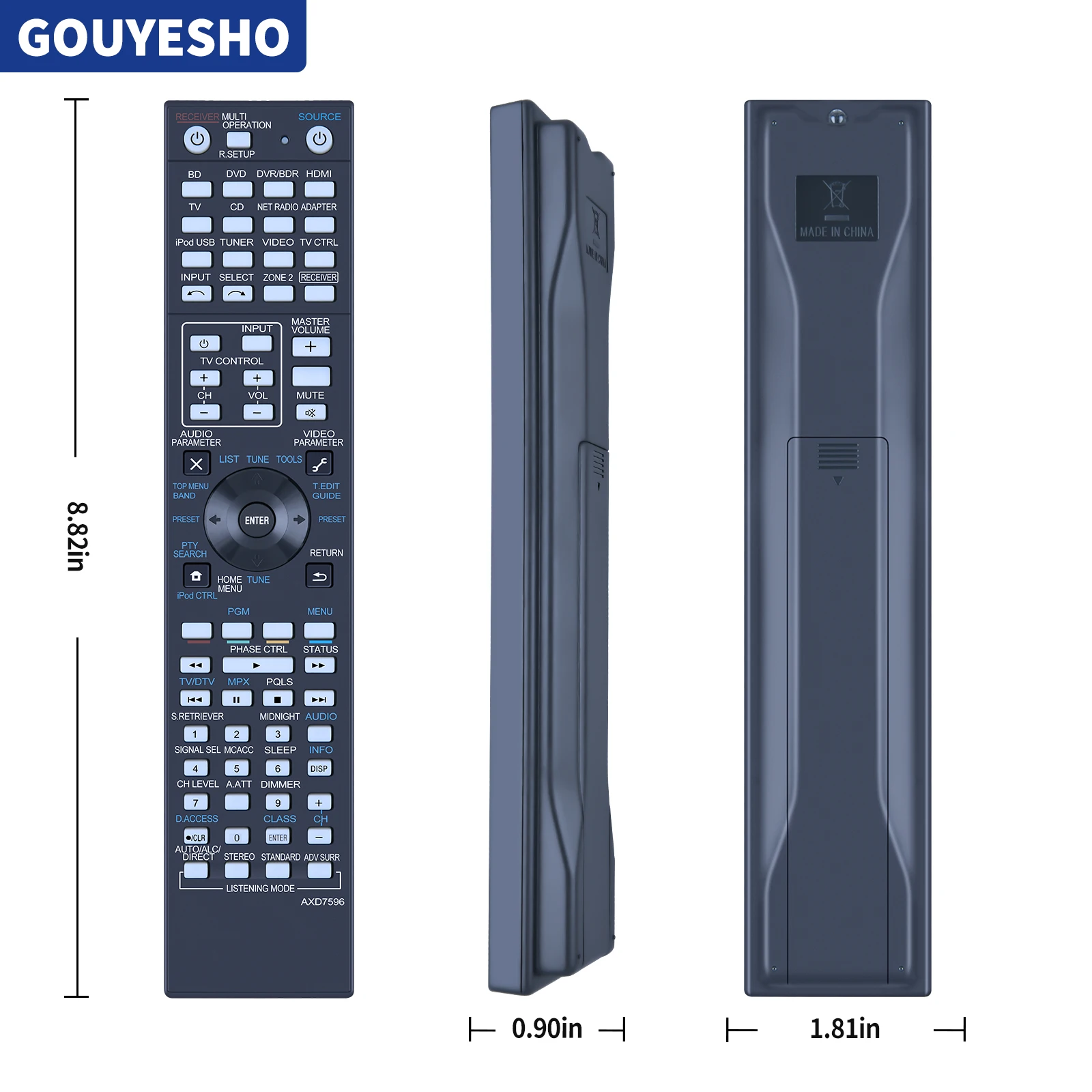 Nowy do zdalnego sterowania Pioneer AXD7596 AXD7305 VSX-1123-K AXD7691 AXD7725 AXD7668 SC-55 SC-57 LX58 AV/V odbiornik
