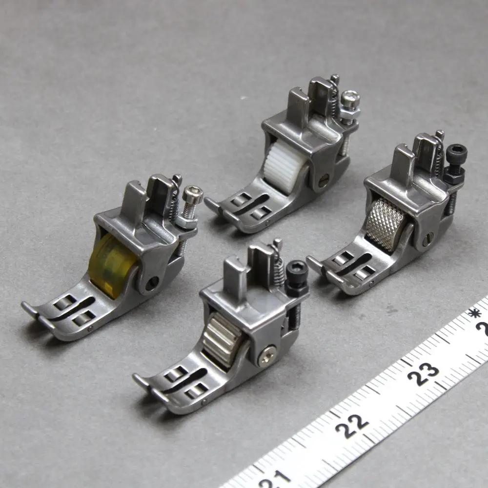 MULTI-FUNCTIONAL Triple Roller Presser Foot For Industrial Flat Bed, Computerized Flat Bed Industrial Sewing Machine Parts