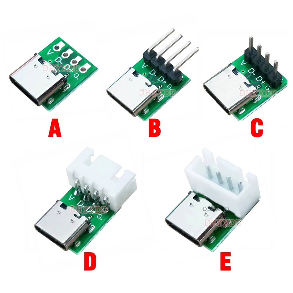 USB 3.1 Type C Connector 16 Pin DIP Test PCB Board Adapter 16P Connector Socket Solder Female For Data Line Wire Cable Transfer