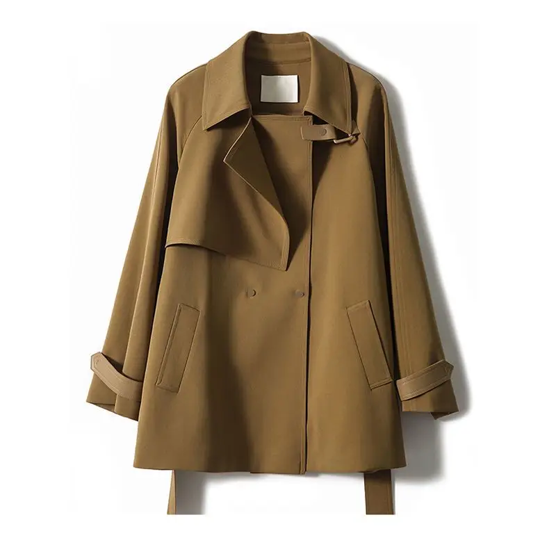 High-end Trench Coat Women's Spring and Autumn 2026 New Temperament Commuting Popular Small High-end Retro Short Coat Jackets