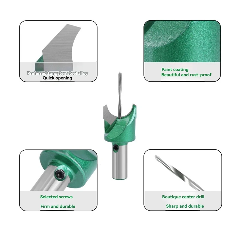 Shank Bead Drill Bits Router Bit Carbide Cutters Woodworking Milling Cutter for Wood Bit Face Mill End Mill 10mmx16mm-ANKL view 3