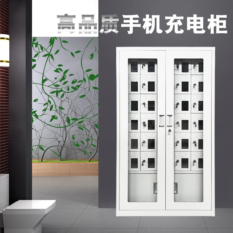 Steel 72-door mobile phone charging cabinet, smart usb tablet charging storage cabinet, walkie-talkie charging cabinet