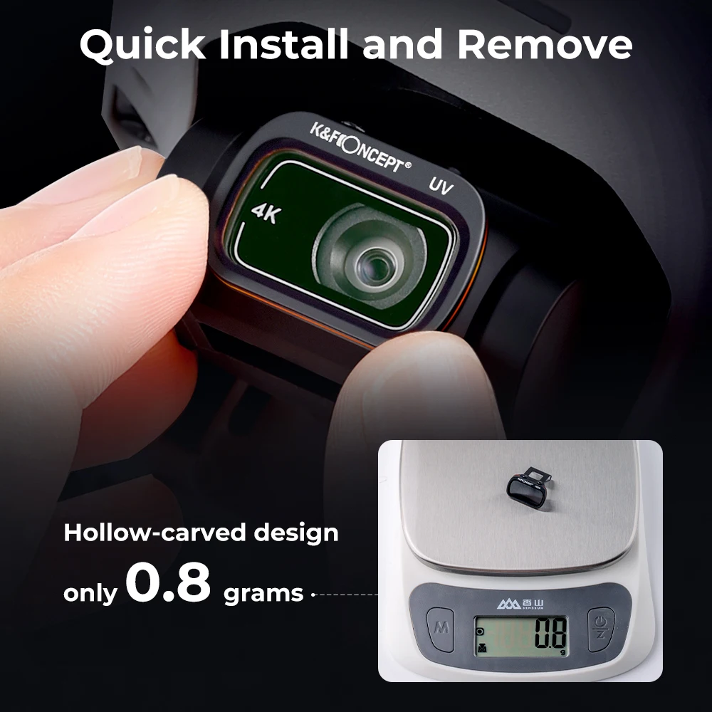 K & F Concept UV + CPL + ND8 + ND16 + ND32 + ND64 juego de filtros de lente de cámara con hoja de hélice Compatible con DJI Mavic Mini /Mini 2/Mini SE