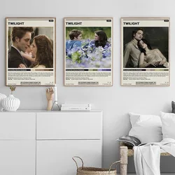 Twilight Posters Classic Movies Vampire Edward Bella Prints Canvas Painting Wall Art Pictures Living Room Home Cafe Club Decor