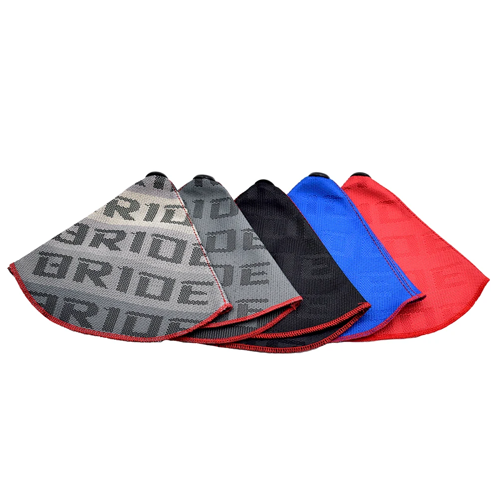 Bride High Quality Hyper Fabric Shifter Boot Racing Shift Knob Cover Collars for Universal Car With Red Stitching