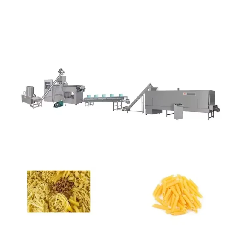 Full-automatic PLC-controlled Engine Pasta Macaroni Production Line Stainless Steel Food Grade Material 120-150kg/h Capacity