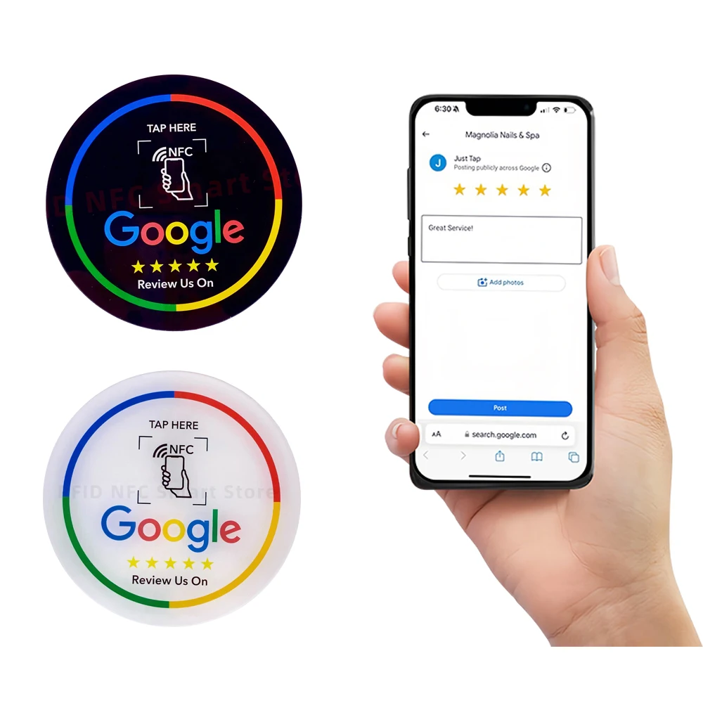 Support NDavid pour téléphone portable, appuyez sur URL, écriture, cartes développe social et professionnel, Google Reviews