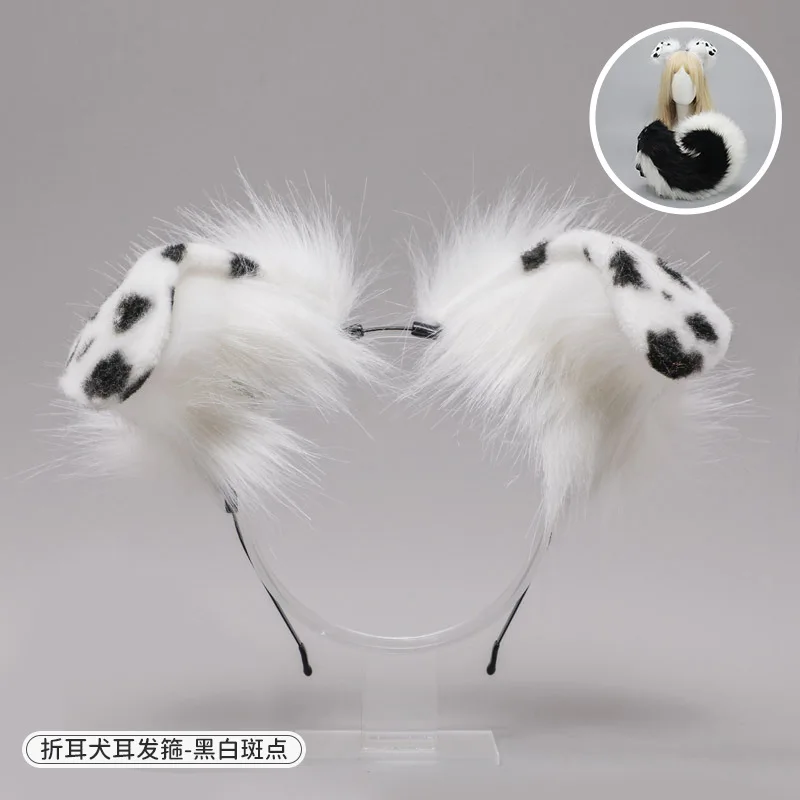2Pcs/set Shepherd Dog Ear Hairband Tail Shiba Lnu Ear Plush Animal Dog Role Playing Cosplay Accessories Pet Puppy Ear Tail - view 6