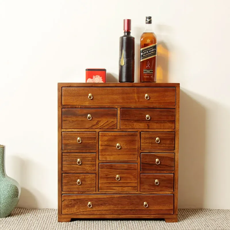 

Household medicine cabinet Solid wood Small family medicine cabinet Multifunctional desktop herbal storage cabinet Economical