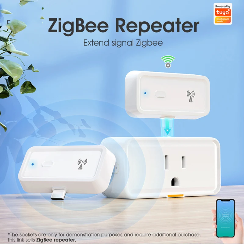 

Повторитель сигнала Tuya ZigBee, удлинитель порту типа C для устройств автоматизации умного дома, нужен ZigBee Hub, приложение Smart Life