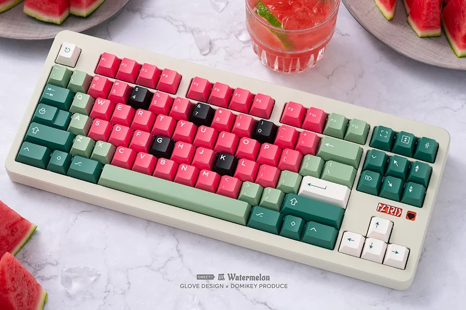 Domikey X Glove Watermelon Keycap Set ABS Doubleshots Cherry