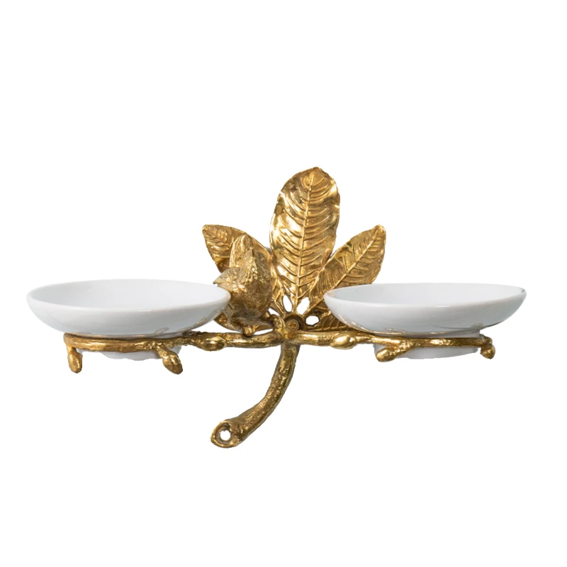 

*Handmade brass retro bathroom double soap dish European toilet storage