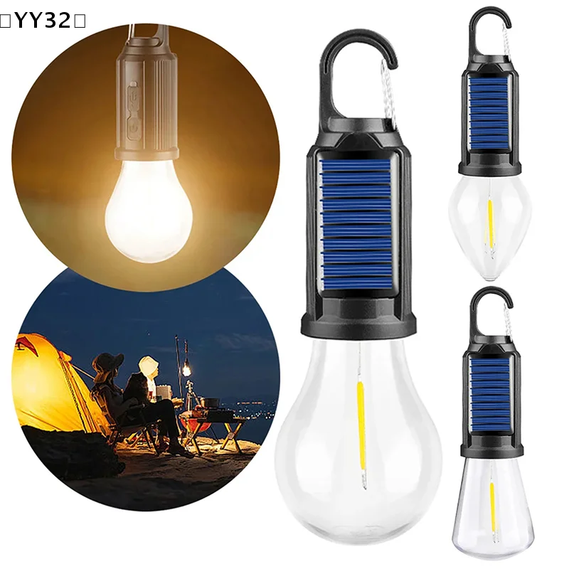

Solar Powered Charging Camping Lamp Atmosphere Lamp Multifunctional Handheld Tungsten Filament Lamp Outdoor Retro Camping〔YY32〕
