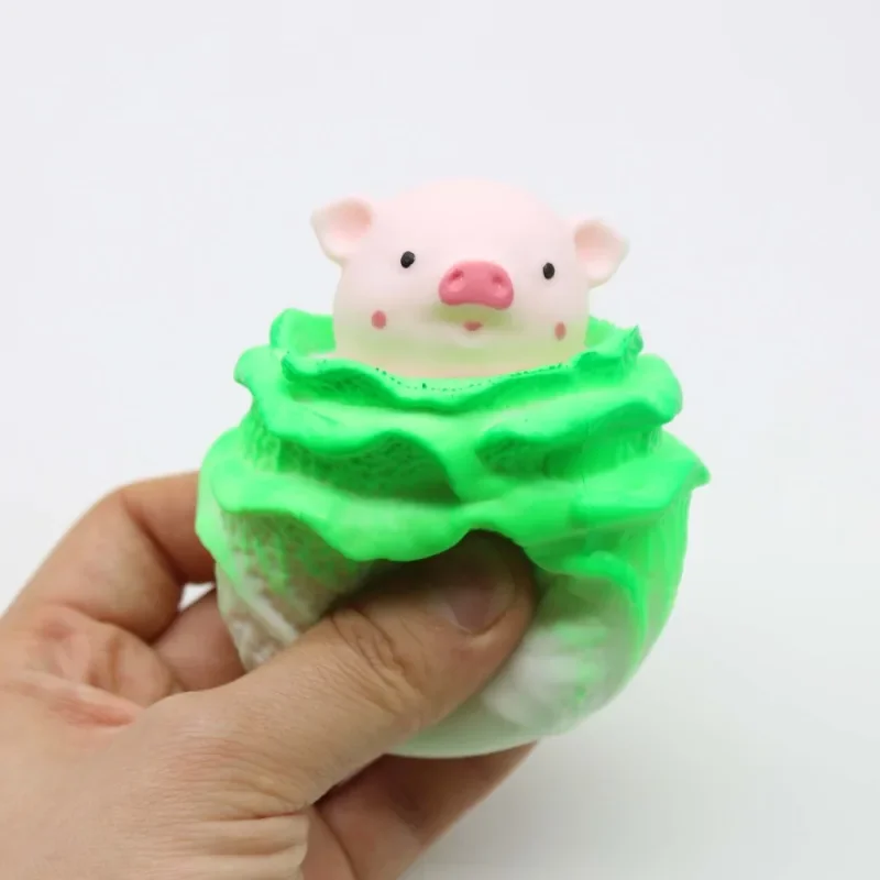 Stress-relieving Pet Cheese Mouse Cheese Pinch Fun Stress Ball Vent Squirrel Cup Prank Toy Fidget Toys Animal Squeeze Toys