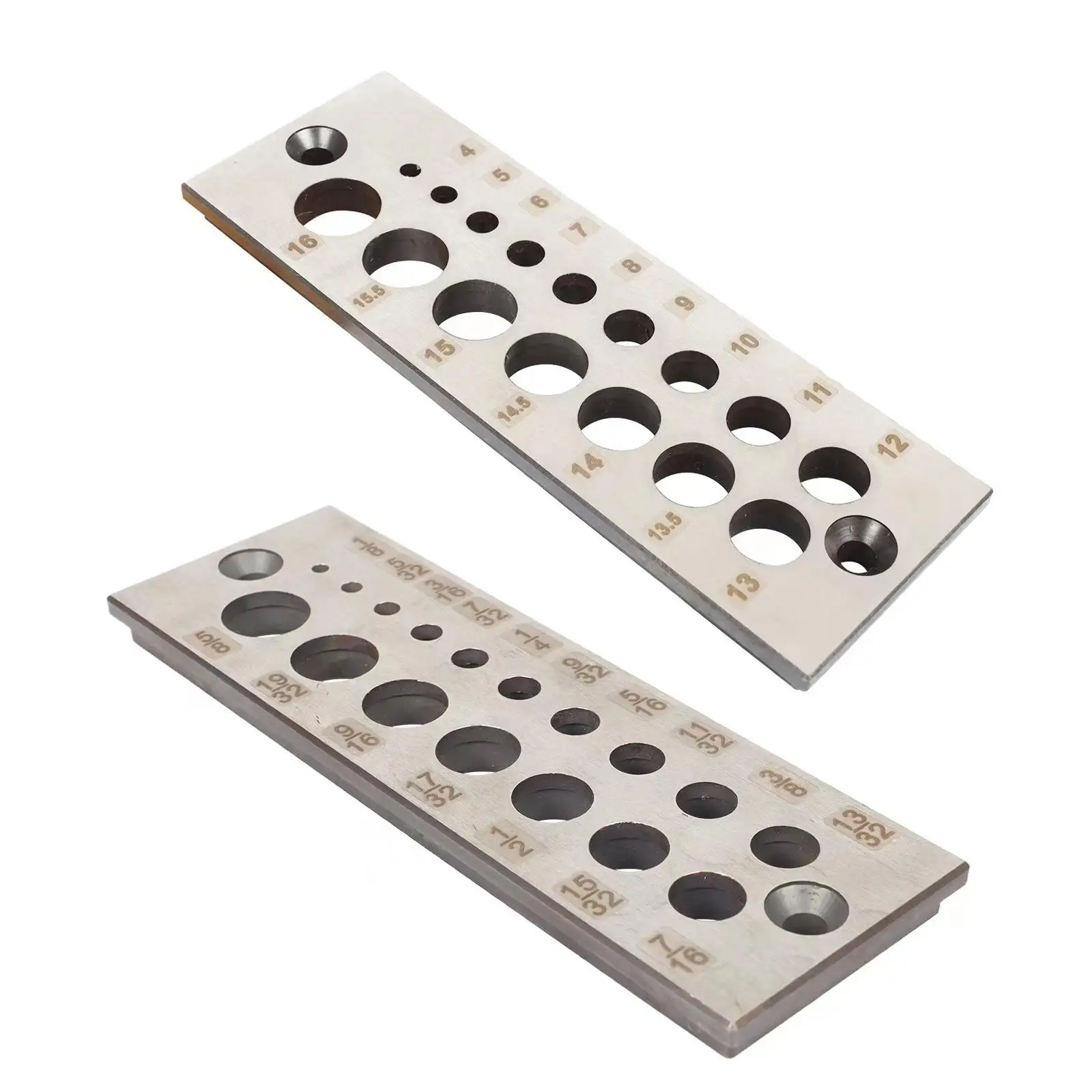 17 Holes Steel Dowel Plate with Scores Practical for Softwoods Manufacturing Woodworking