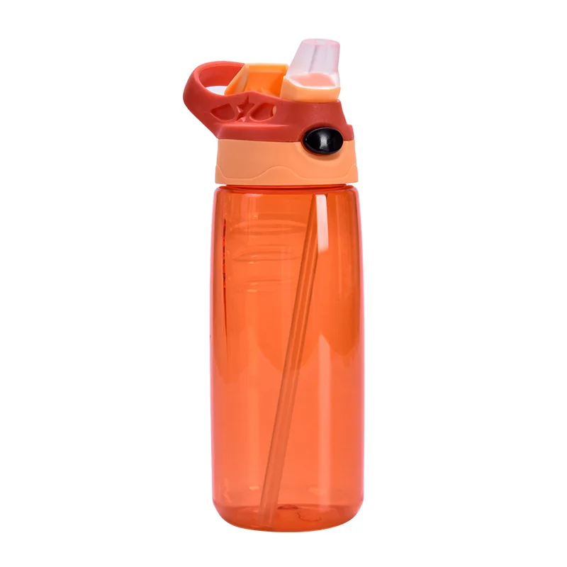 500ML Water Bottle with Straw Female Children Large Portable Travel Bottles Sports Fitness Cup Summer Cold Water with Time Scale