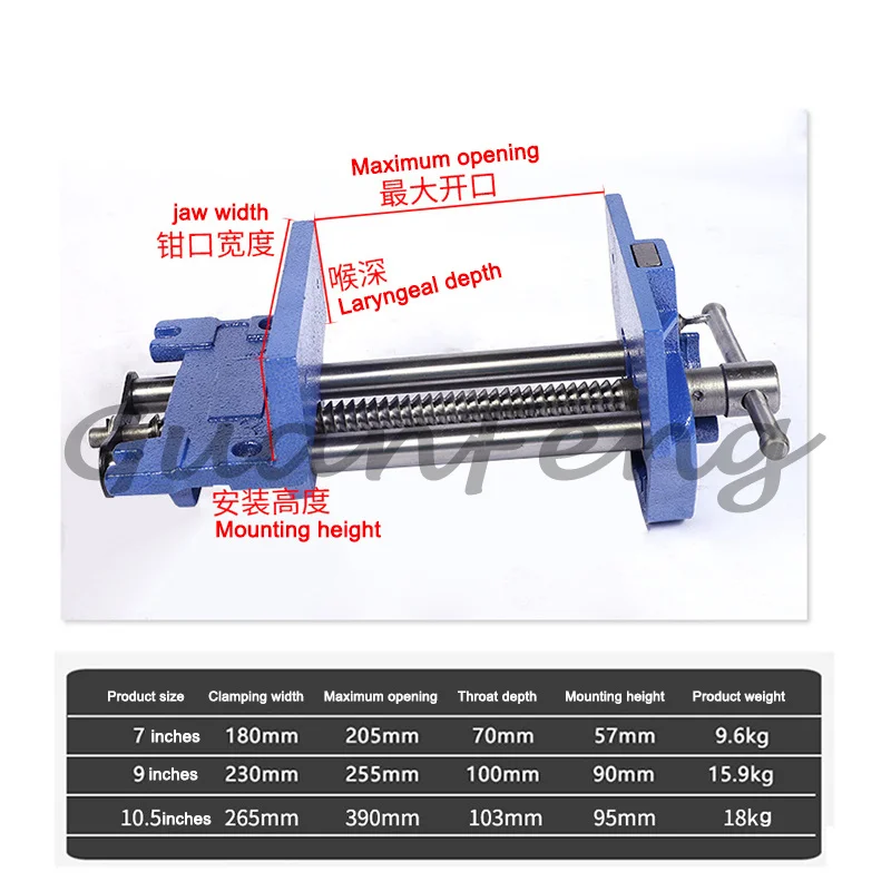 Steel Shank Bench Clamping Tool 9 Carbon Steel Woodworking Bench