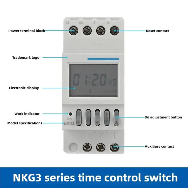A19F-Latitude And Longitude For Time-Controlled Intelligent Street Light Controller, Timer Rail Type, Automatic Adjustment