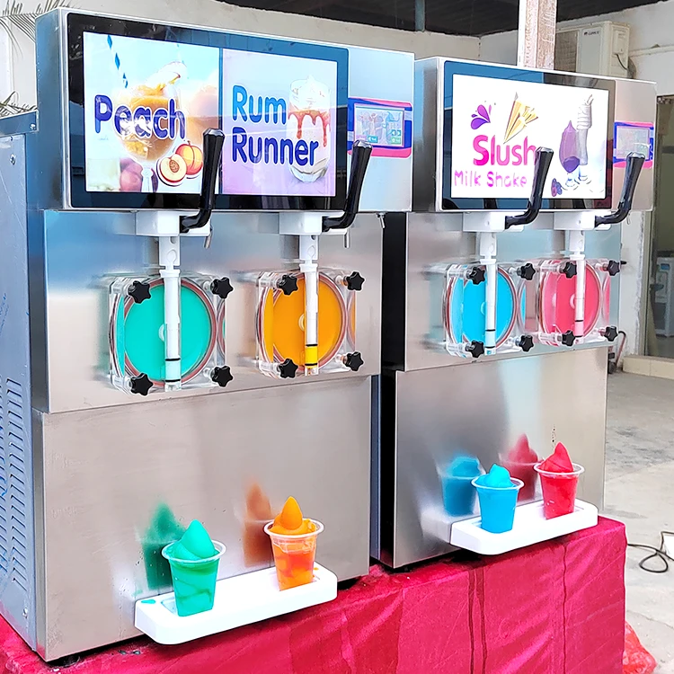 

high quality cheap italian commercial granita frozen slushy slushee slush puppie ice cream making machine