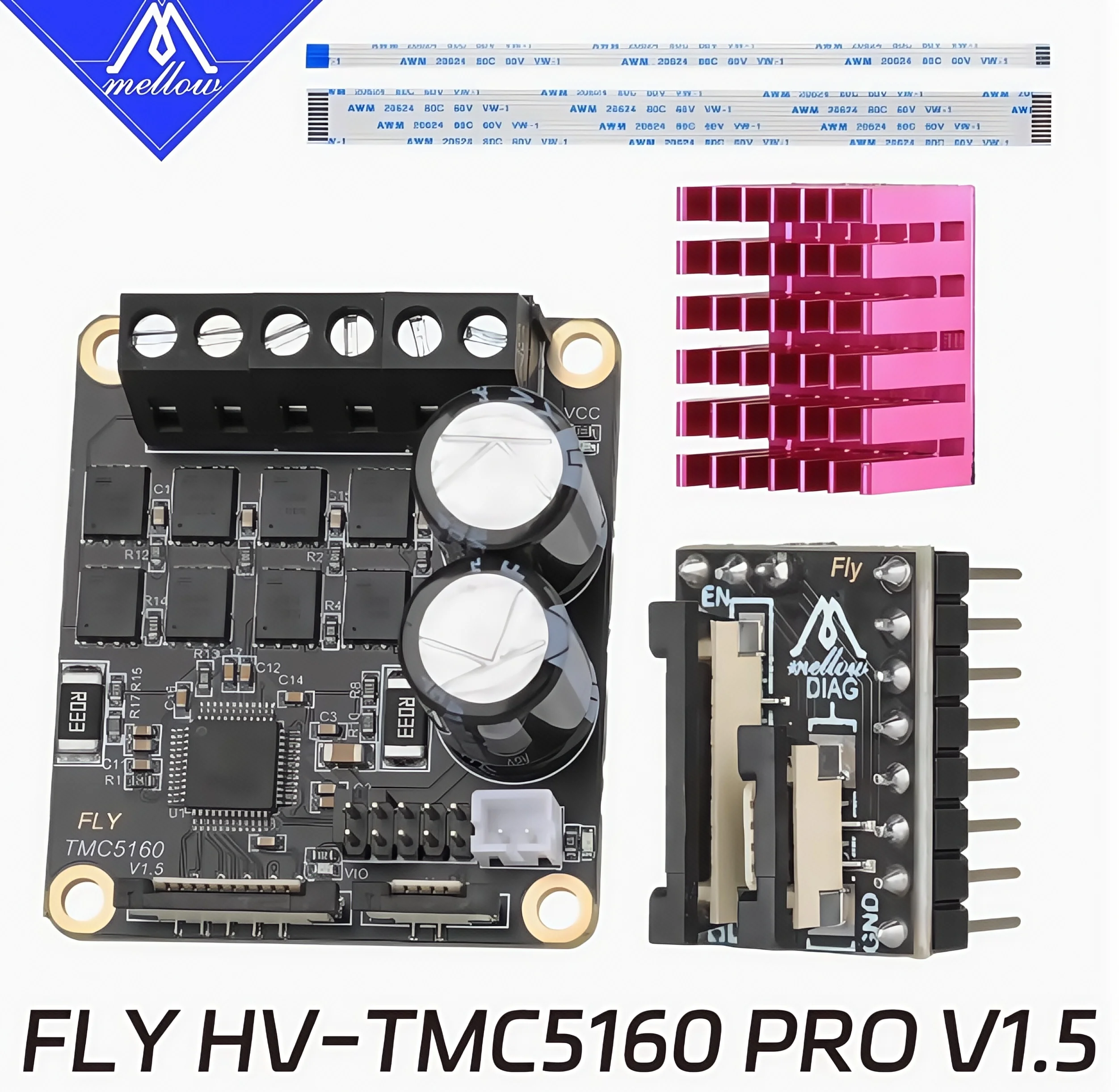 

Mellow FLY 24V-48V TMC5160 Pro up to 6A high current Spi driver Marlin Klipper