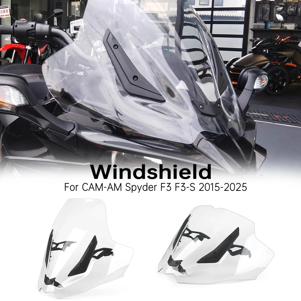 

For CAM-AM Spyder F3 F3-S 2015-2025 Motorcycle Windshield Windscreen Front Wind Deflector Spoiler And Air Deflector Fairing