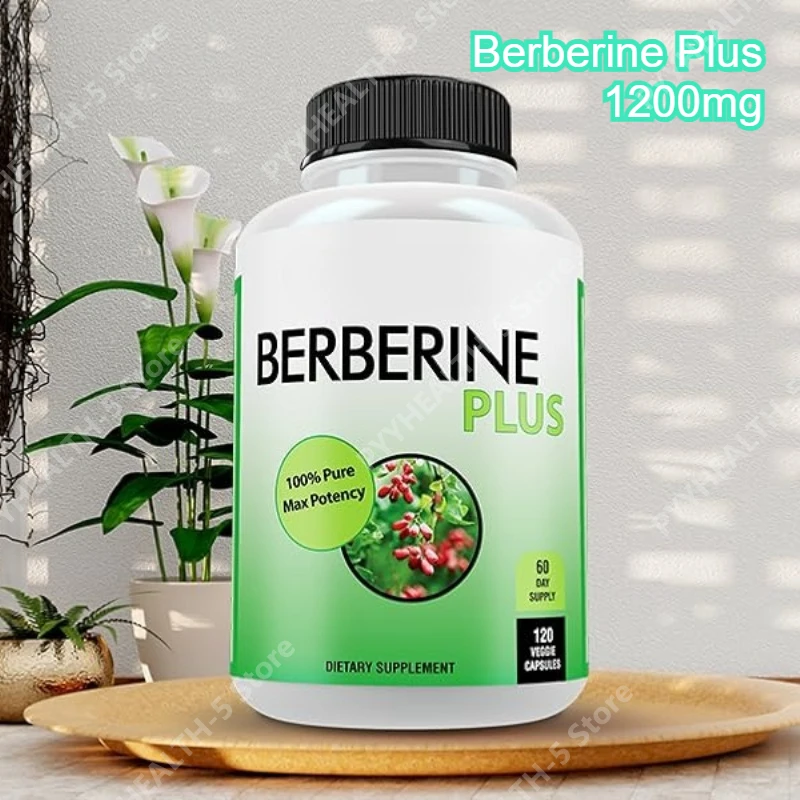 

Berberine Plus 1200mg Per Serving - 120 Veggie Capsules with Royal Jelly