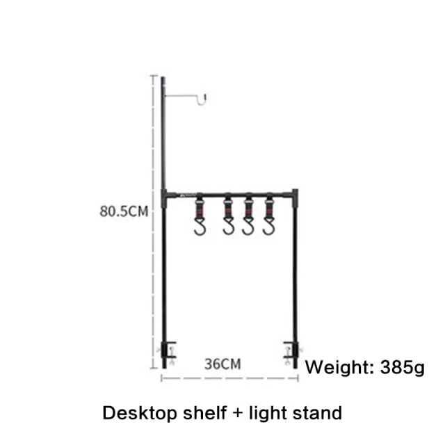 Outdoor Folding Shelf Camping Tableware Storage Rack Camping Desktop Shelves