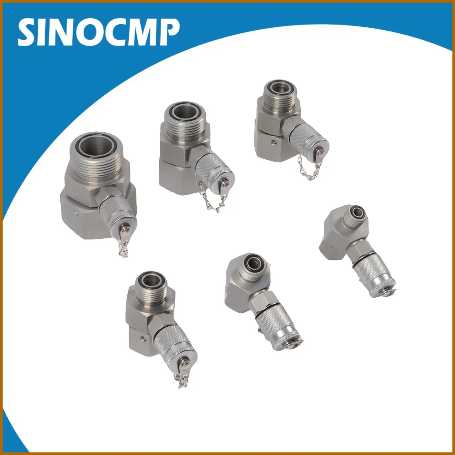 Hydraulic Swivel Run Tees Hydrulic Tee Connector ORFS Tester Tee Set UNF 9/16-18, 11/16-16, 13/16-16, 1'-14, 1 3/16-12,1 7/16-12