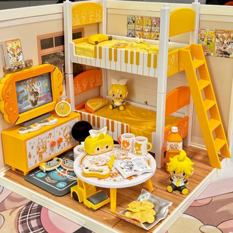 

В наличии Аутентичные Re-Ment Hatsune Miku: Kagamine Rin и Kagamine Len'S Room, миниатюрная сцена, слепая коробка, модель игрушки, подарки-сюрпризы