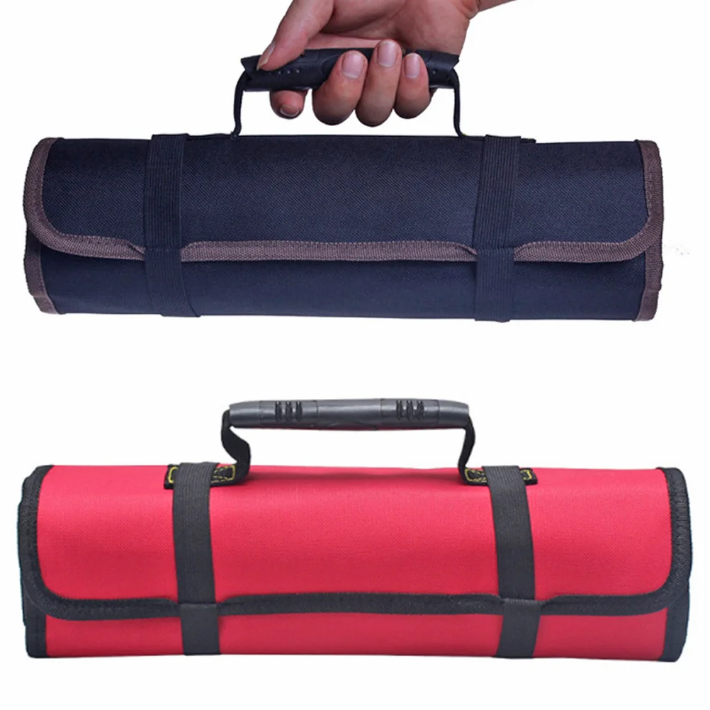 Electrician Repair Tool Roll Organizer Oxford Cloth Waterproof Durable Utility Bag Hammer Wrench Screwdriver Storage Pouch