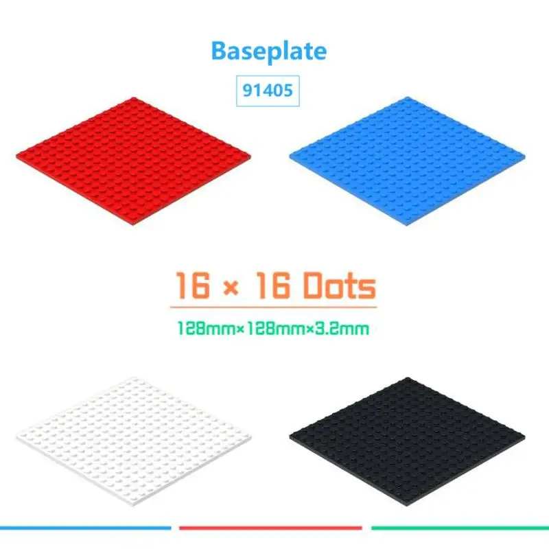 4PCS Double-sided Base Plate 91405 Bricks 16×16 Building Blocks DIY Small Size Bricks Parts for House Figures Children Toys