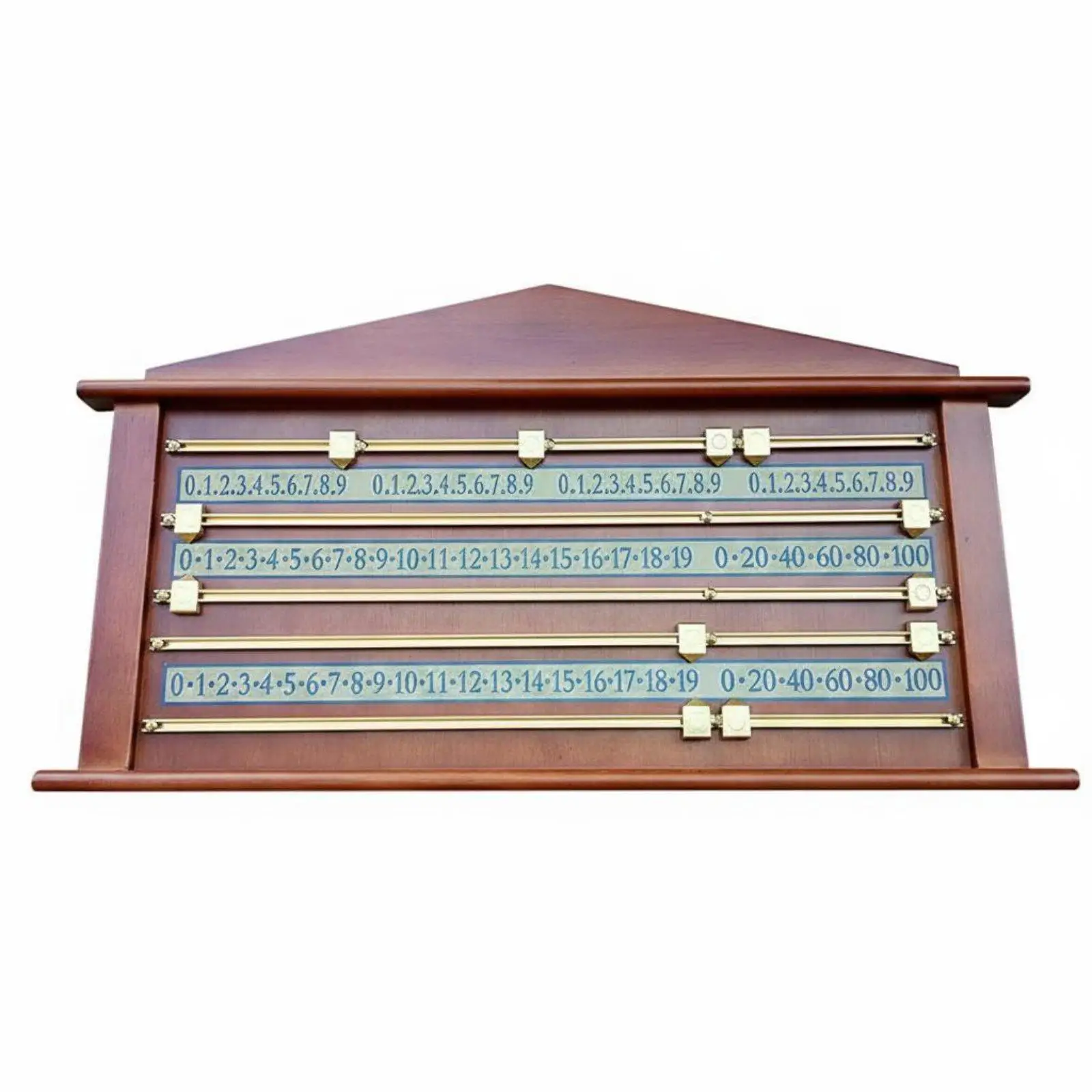 Wooden Billiard Scoreboard Multi Line Billiard Score Board Pool Scorekeeper for Game Room, Bar, Club