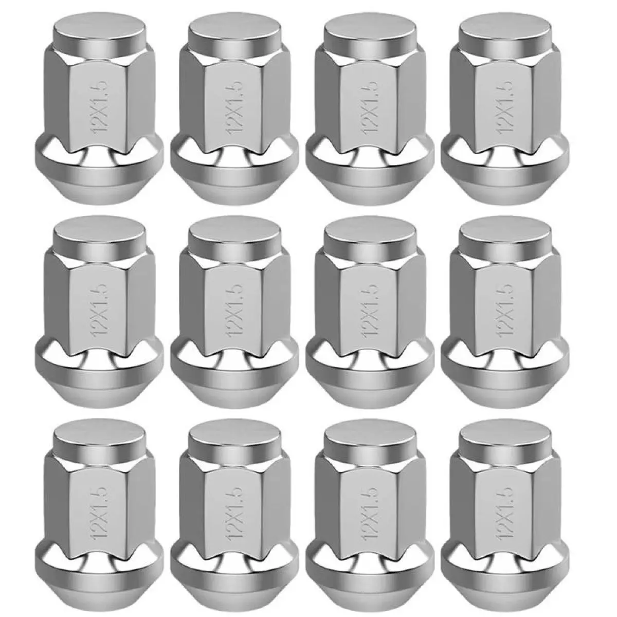 16 20 24pcs Length 35mm M12X1.5 12x1.25 Chrome Wheel Nut Replacement for F-ord F-usion F-ocus E-scape for Auto Car Accessories