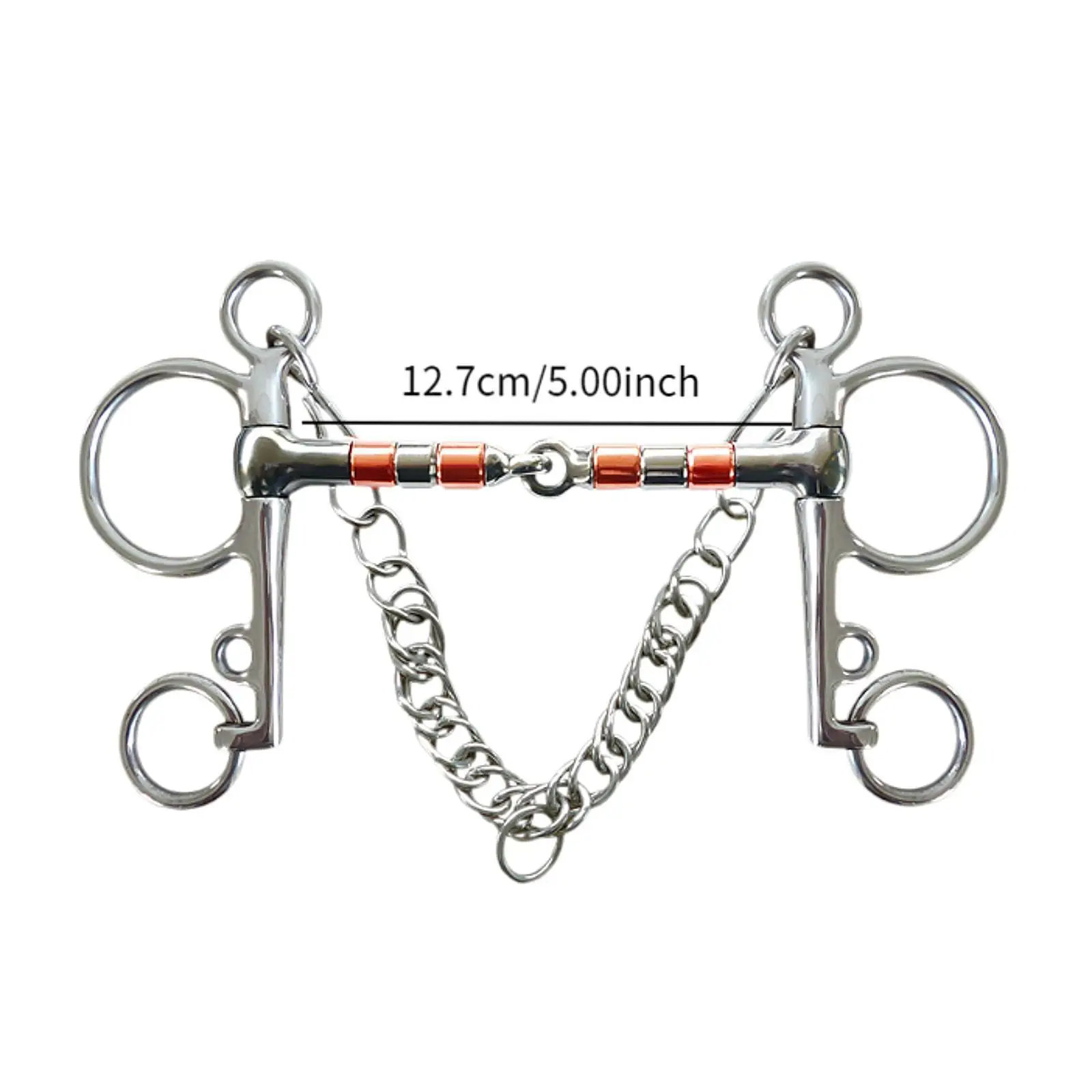 ม้าบิตปากบิตกลางแจ้งอุปกรณ์เสริมม้าแหวนหลวม Snaffle Walking Horse Bit ม้าเคี้ยวบิตโลหะ Horse Snaffle บิต