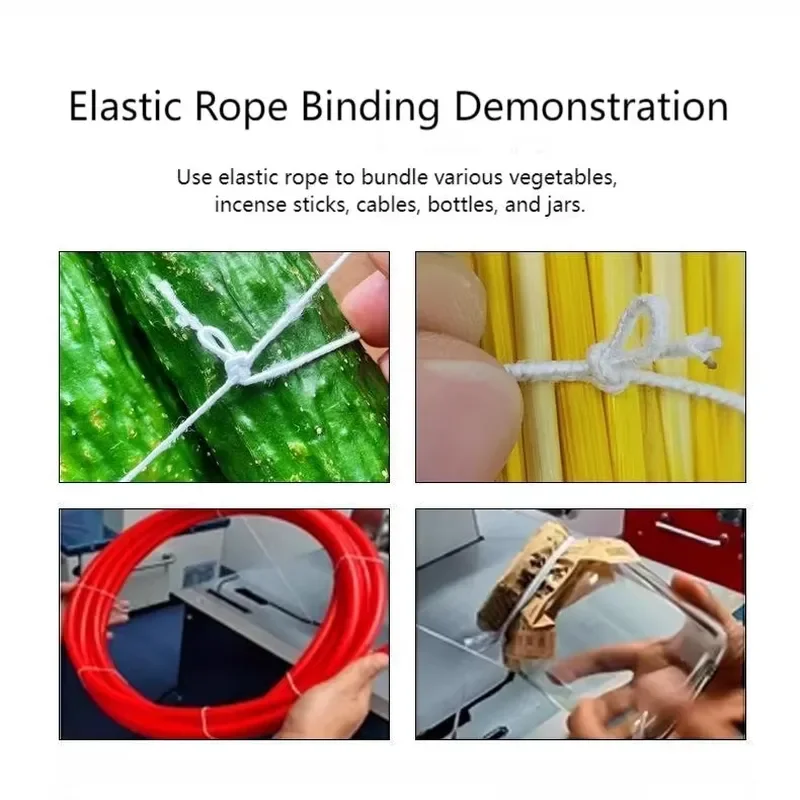 Small Desktop Electric Elastic Rope Knotting and Bun String Tying Strapping Machine for Vegetable Flower