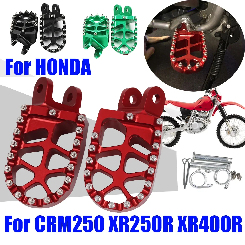 Dirt Bike Footrest Footpegs Foot Pegs Pedal Parts For HONDA CRM250 CRM 250 XR250R XR400R XR 250R 400R XR 250 R 400 R Accessories