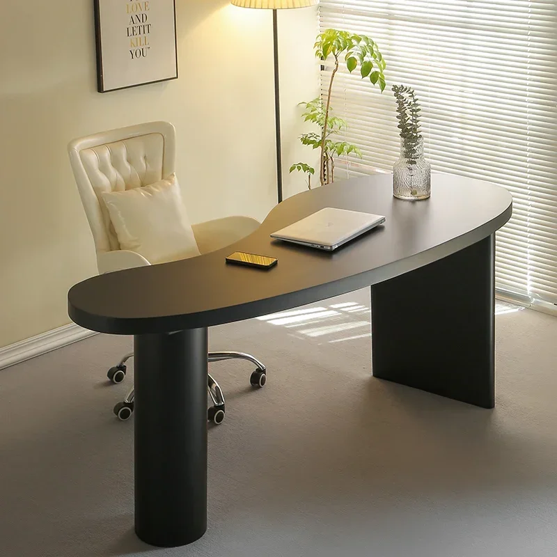 Simple modern solid wood desk, computer desk, special-shaped desk