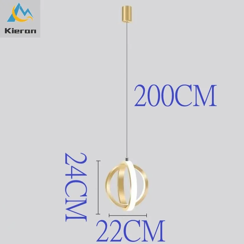 Nordic Post-modern Simple Led Small Chandelier Bedroom Study Bedside Pendant Lights Living Room Decoration Iron Art Pendant Lamp