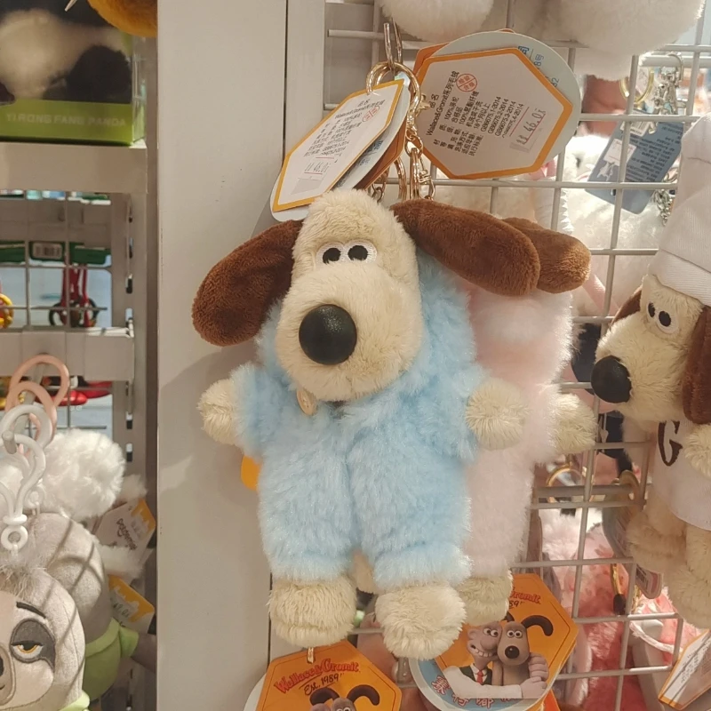 Kawaii جروميت أفخم لعبة والاس قلادة الكرتون الكلاب المفاتيح أنيمي جرو محشوة دمية حقيبة المعلقات الاطفال هدية يمكن تغيير الملابس