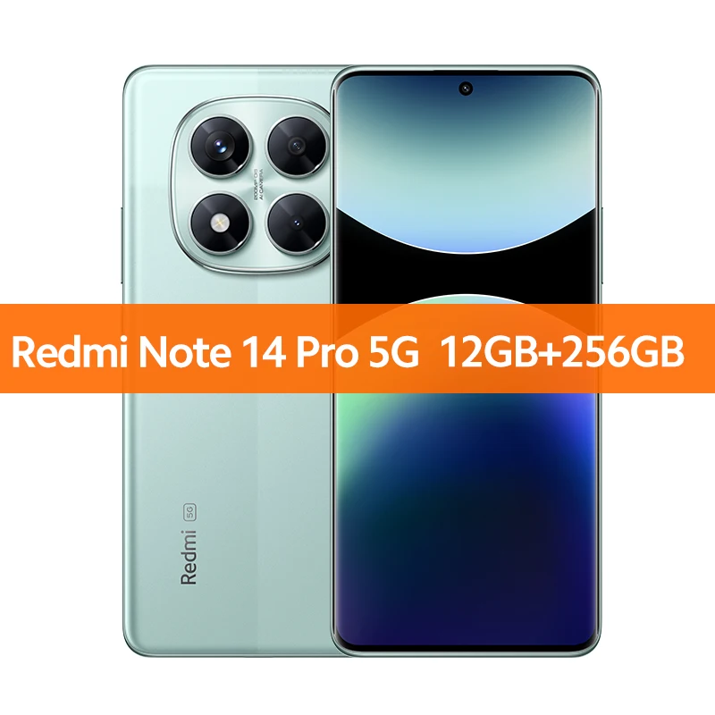 Global Version Redmi Note 14 Pro 5G Xiaomi Smartphone MediaTek Dimensity 7300-Ultra 200MP AI camera NFC 6.67"AMOLED Disply IP68