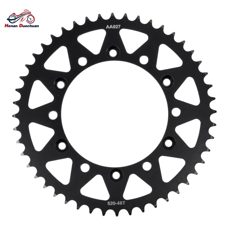 

520-46T 48T 49T 50T 51T Carburized Steel Rear Sprocket For Yamaha YZ125 YZ250 F 1999-2023 YZ450 F TTR230 WR250 WR400 WR426 WR450