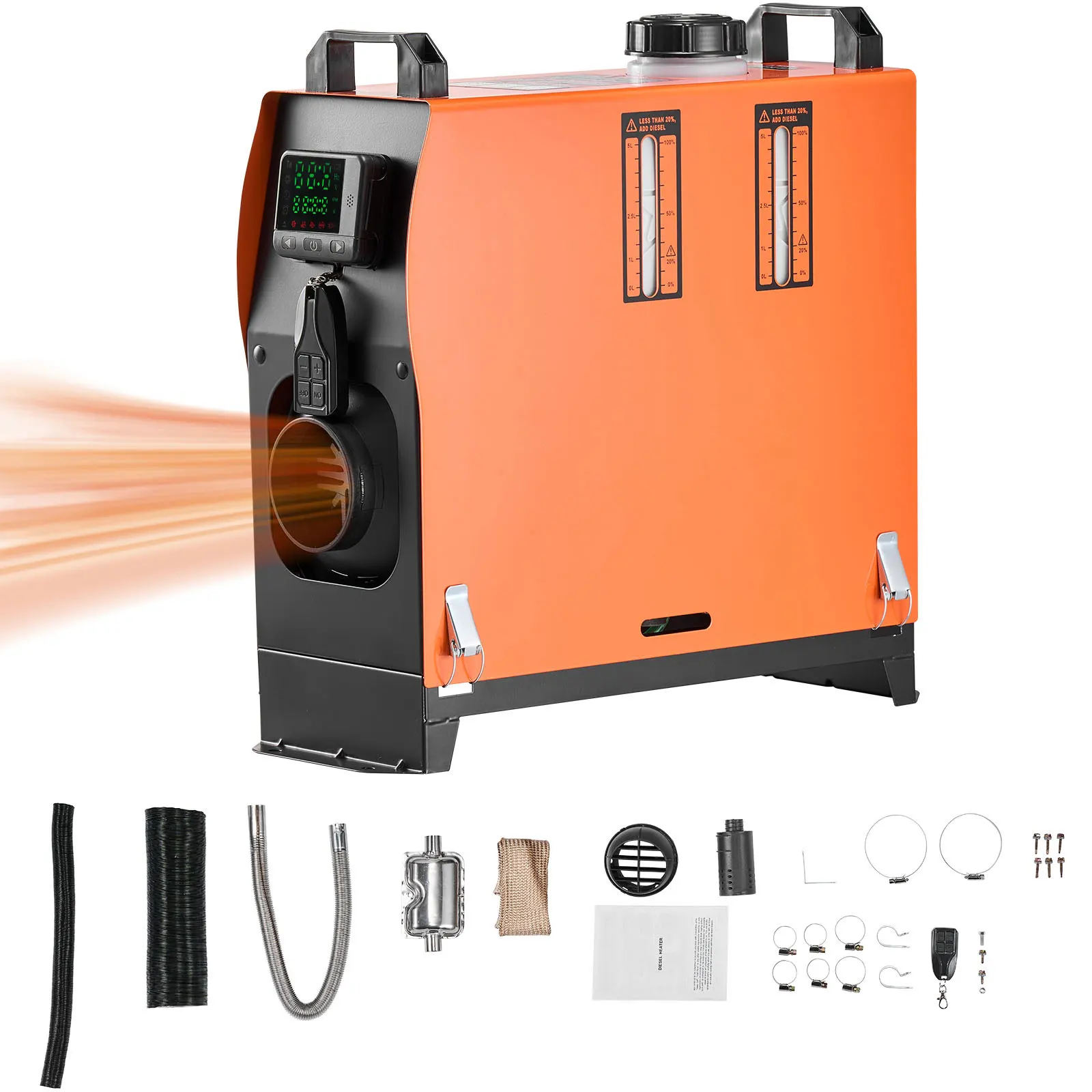 SucceBuy DC12-24V Riscaldatore Diesel 8KW Riscaldatore di Parcheggio Diesel con Annuncio Vocale di Controllo Remoto Riscaldatore per Auto per Camper C