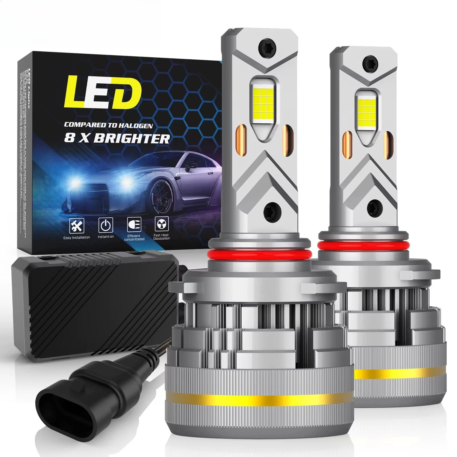 

Gview G19W OEM ODM Factory 48000lm High Power 200w H13 H1 HB3 HB4 H7 H4 Auto LED Lights 9005 9006 Car LED Headlight Bulb