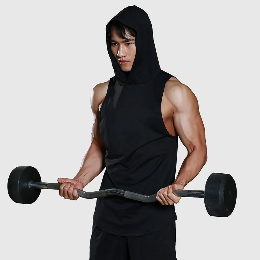 High Performance Sleeveless Men's Running T-shirts Muscle Fit Compression Tank Top for Gym Crossfit Training with UV Protection