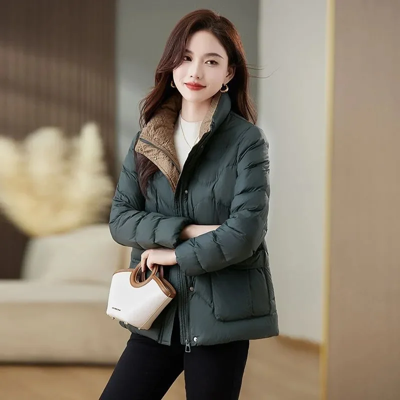 Down Cotton-Padded Jacket Women's New Cotton-Padded Jacket Autumn/Winter 2024 Outerwear       Fashionable And Slim Warm Jacket