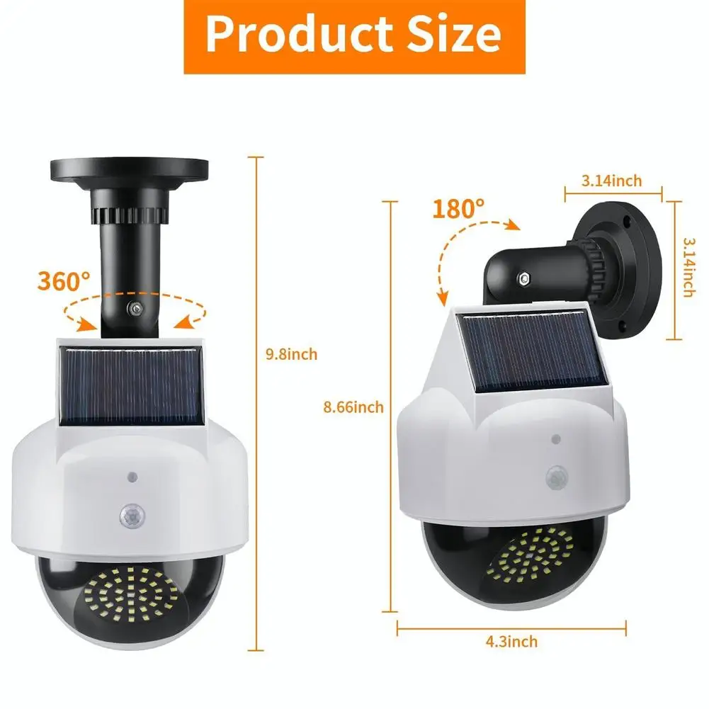 Luz Solar de seguridad para exteriores, Sensor de movimiento, impermeable, 40LED, para pared, calle, patio, cámara falsa con Control remoto