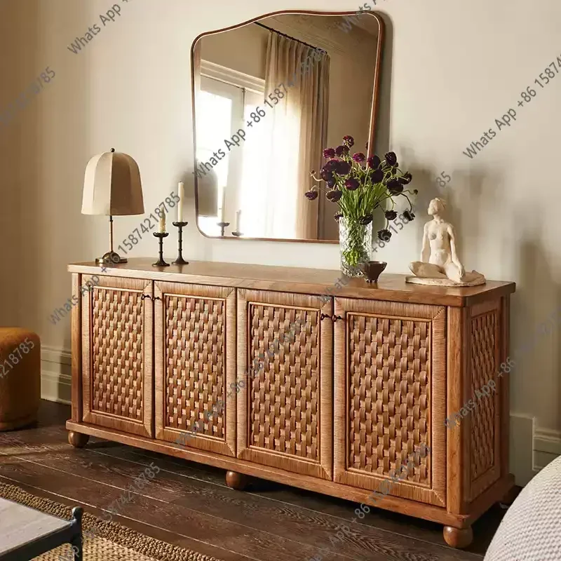 Xx Imported North American Ash Wood Porch Cabinet, All Solid Wood Dining Side Cabinet, American Rural Storage Cabinet, Locker Di