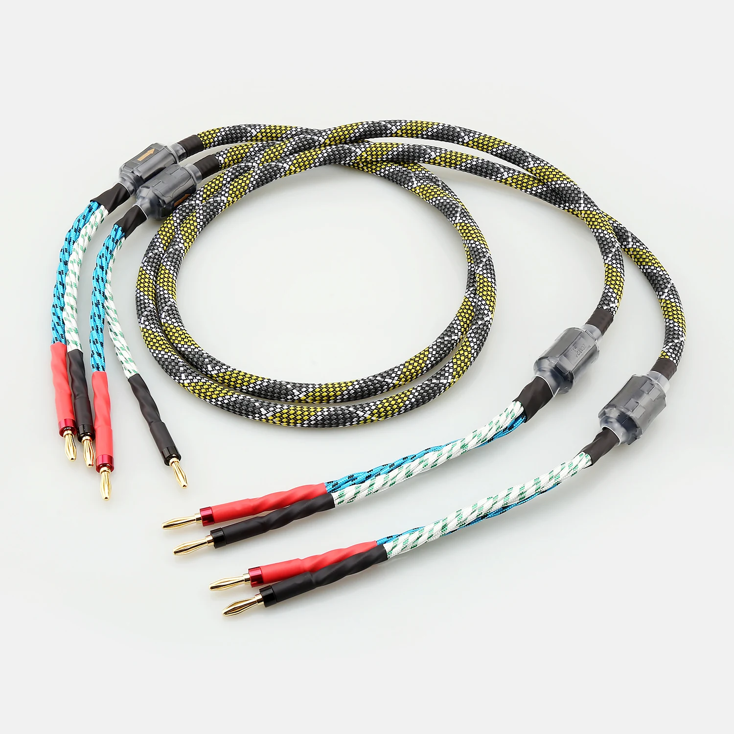 HIFI 16 Core OFC Speaker Cable Gold Plated Banana/Spade Plug Optional 1 Pair Audio Cord for Amplifier Home Theater