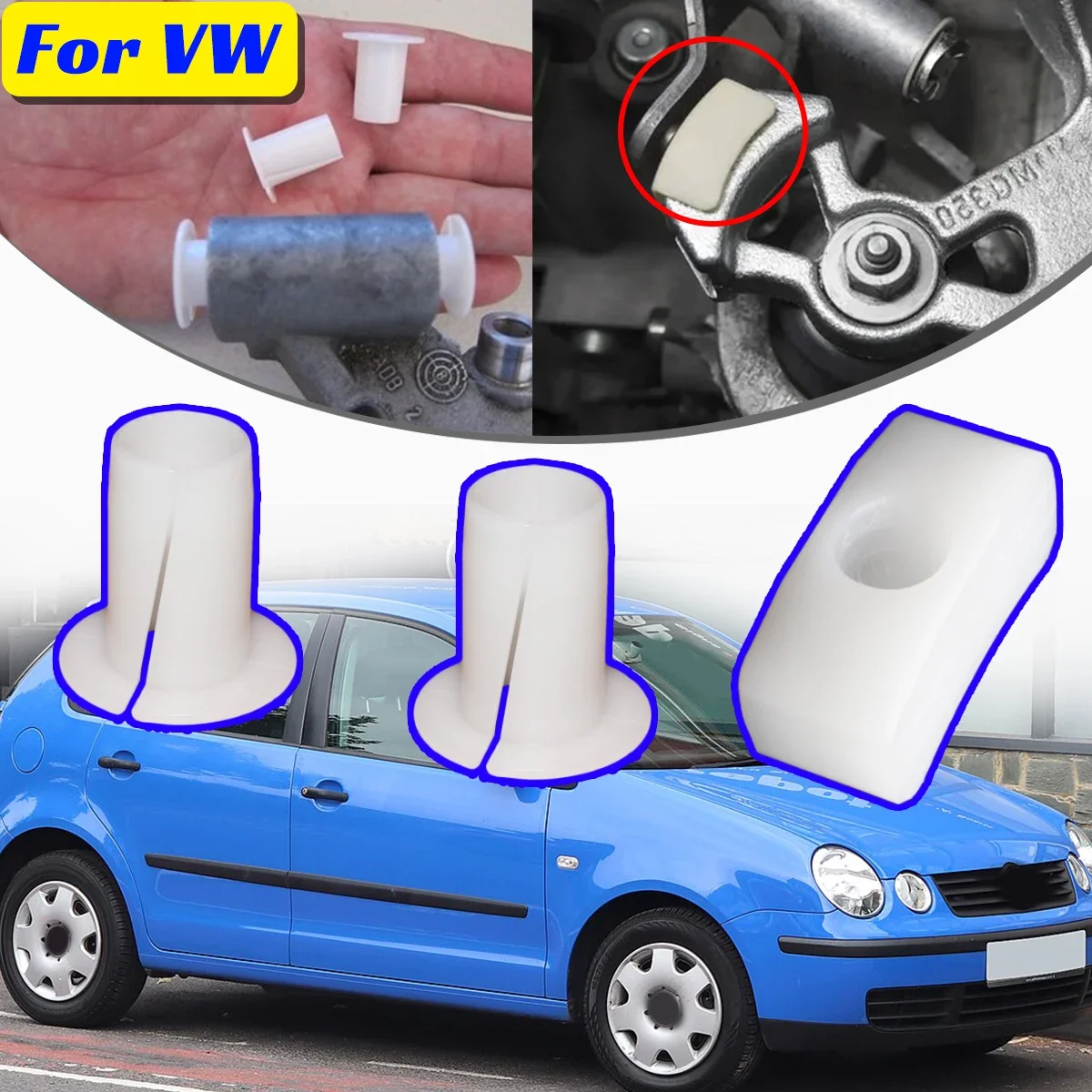 

Relay Lever Pivot Bushing for VW Polo 2002-2009 Shifter Slide Shoe Manual 5/6 Speed Gear Shifting Linkage Deflection Bar Rod Kit