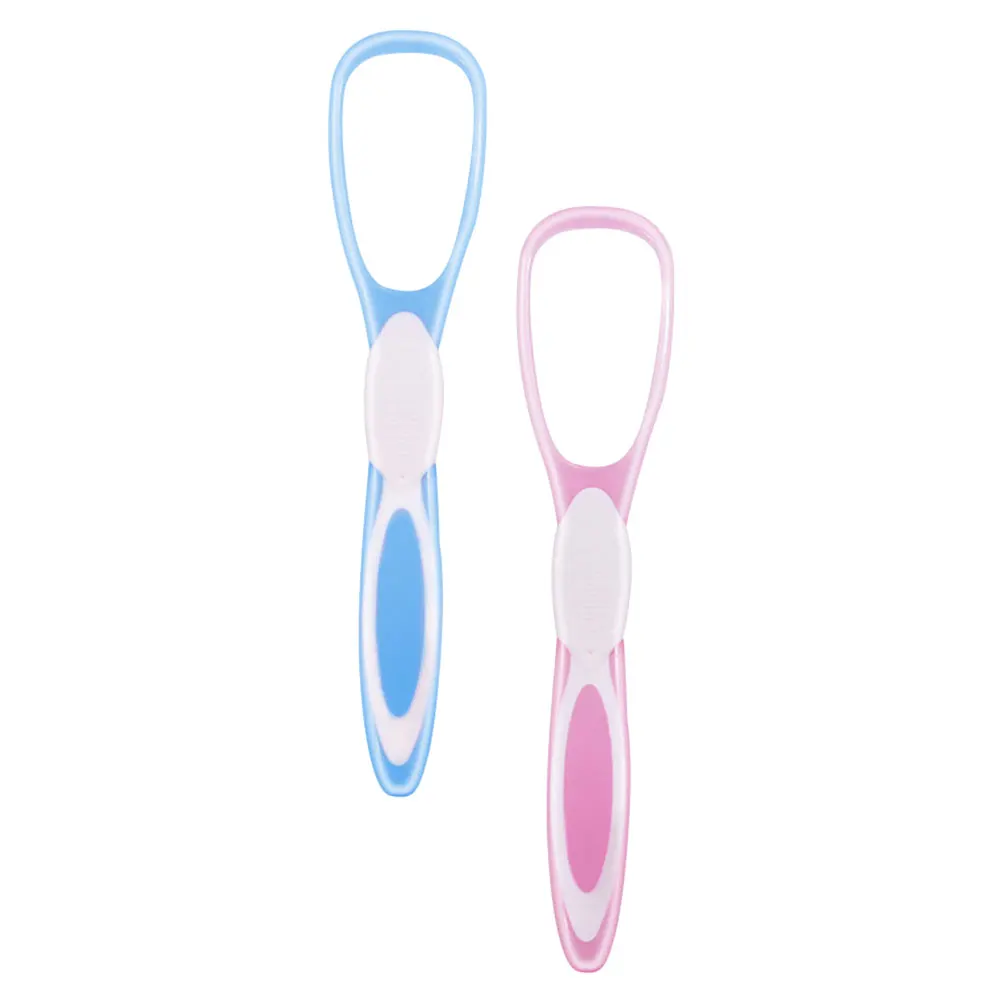 

2Pcs Tpr Tongue Scraper for Oral Health - Deep Clean Tongue Surface Remove Bad Breath Residue Efficiently with Comfort Grip